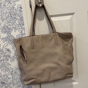 Kate Spade Taupe Leather Tote Bag